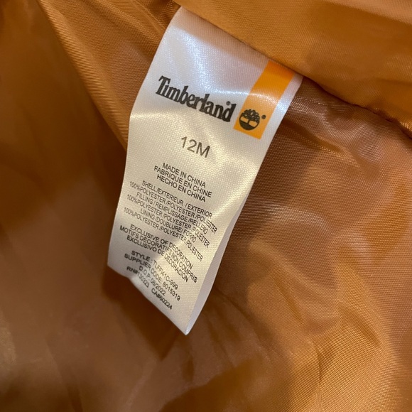 Timberland Tan Puffer Vest 12 M Great Condition Zip Up - Picture 5 of 5